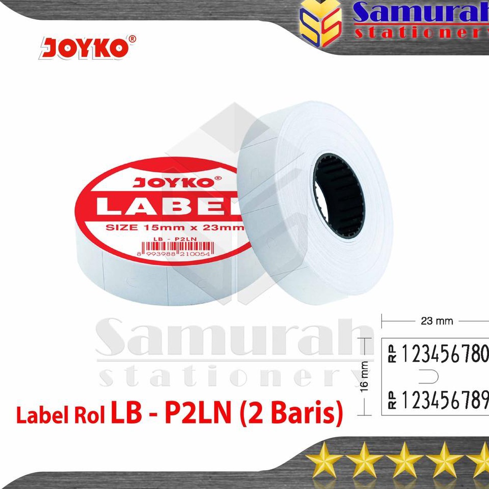 

KODE B23D Kertas Label Rol 2 Baris LBP2LN Joyko Price Label LB 2LN Isi 2 Line untuk MX66A MX66N