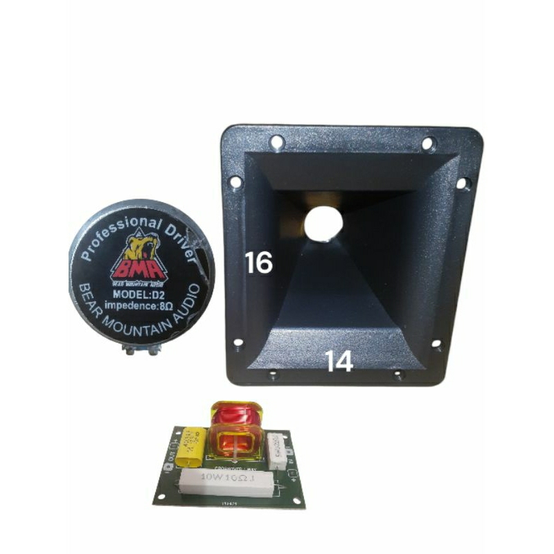 Paket Tweeter BMA D2 400 Watt Plus Corong Dan Crossover Tweeter