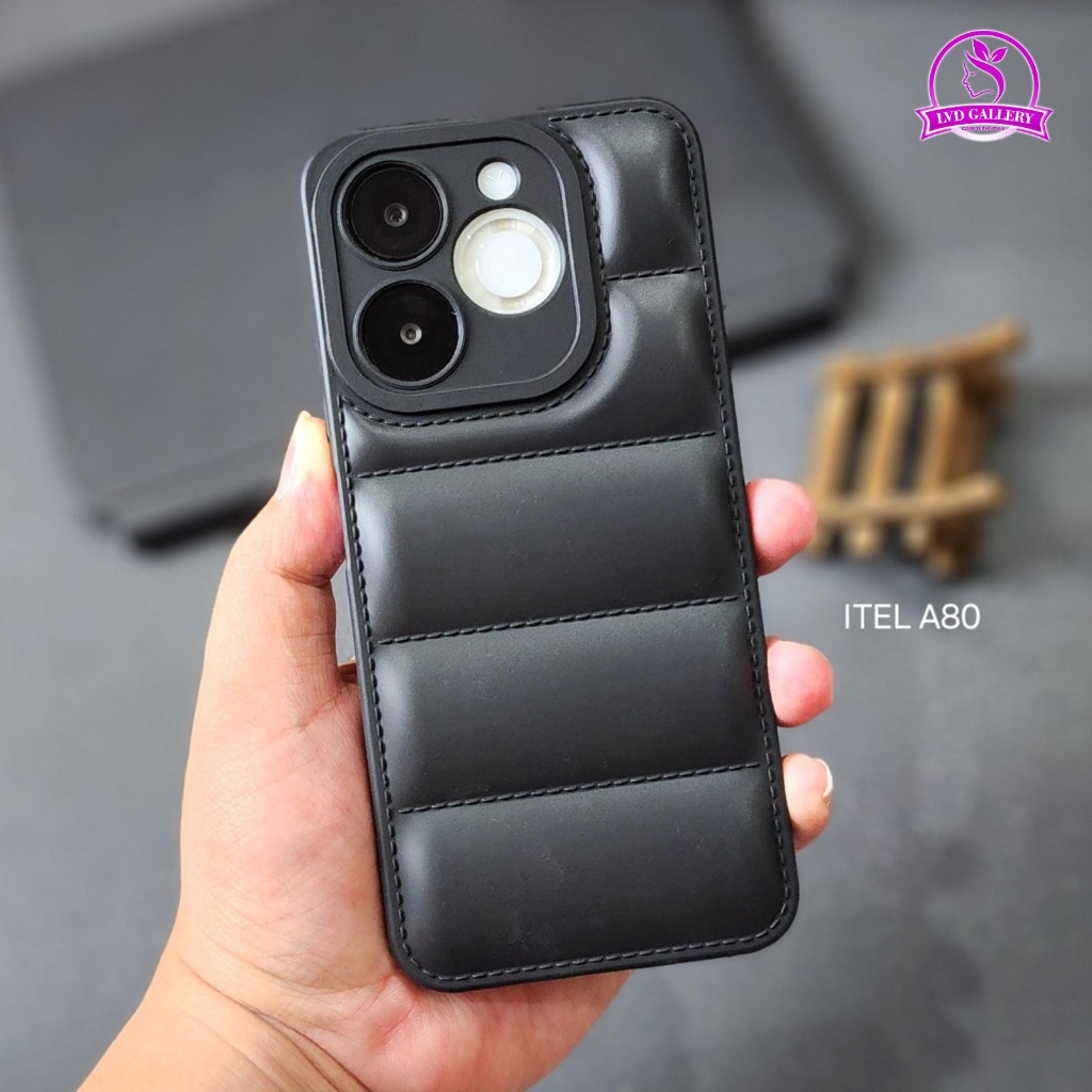 Itel A80 SoftCase Pillow Macaron Black Case Itel A80