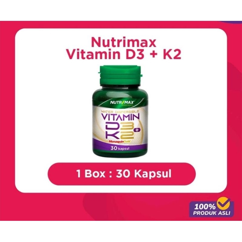 Nutrimax Vitamin D3 + K2 isi 30 kapsul