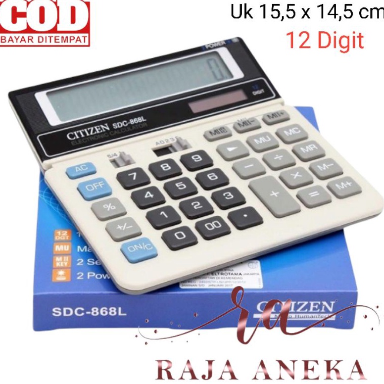 

KODE S72I Citizen Calculator SDC868L Kalkulator Desktop Meja Kantor SDC 868L citizen 868