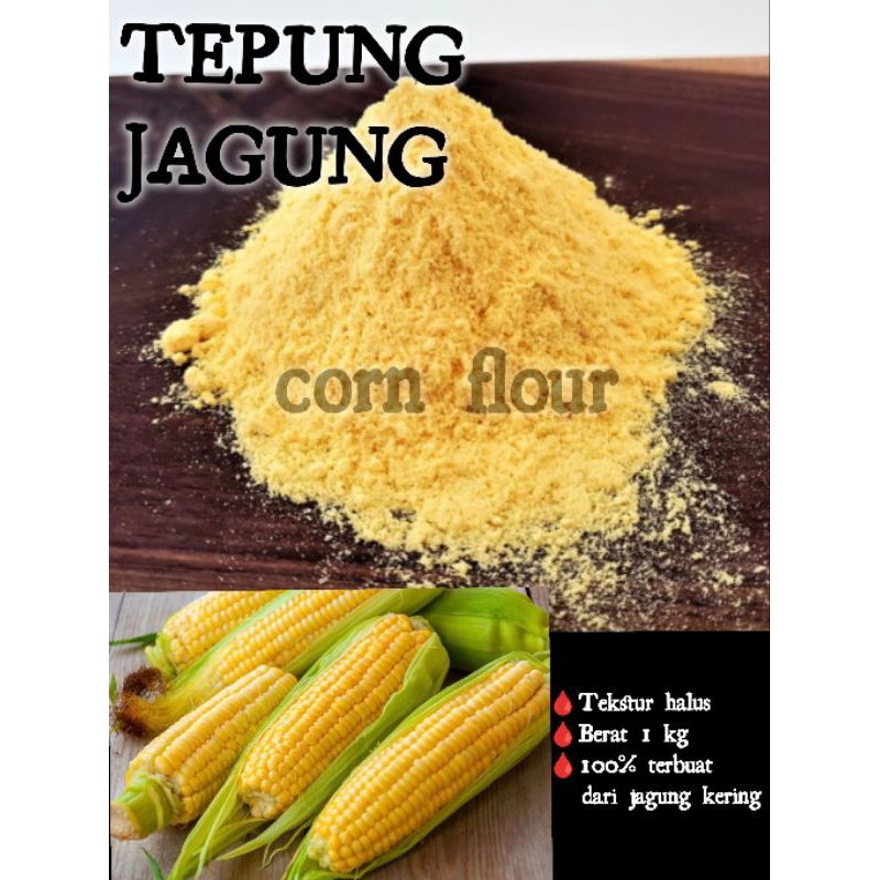 

TEPUNG JAGUNG MURNI HALUS ( Tanpa campuran 1 kg )