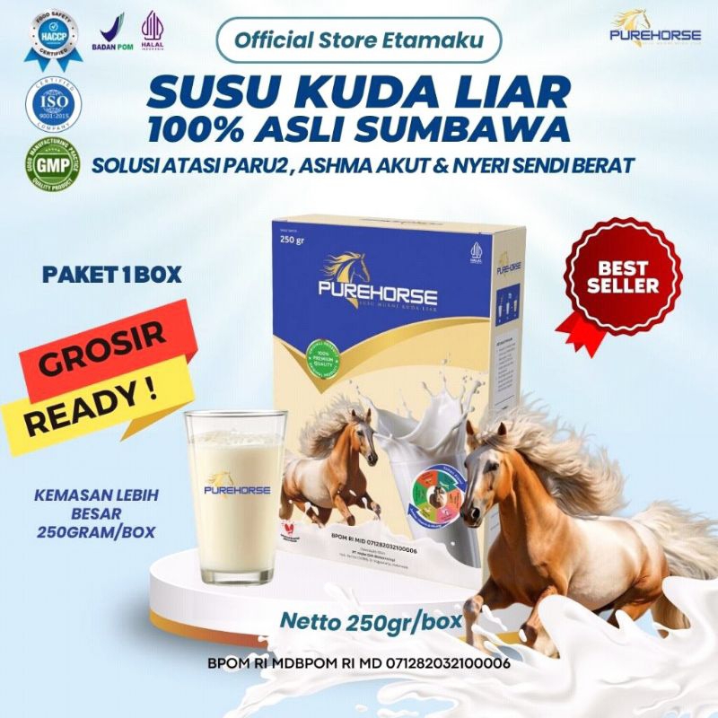 

Susu kuda pure horse Original 100% dari sumbawa cepat atasi asma, batul, pegal linu Dan Osteoporosis