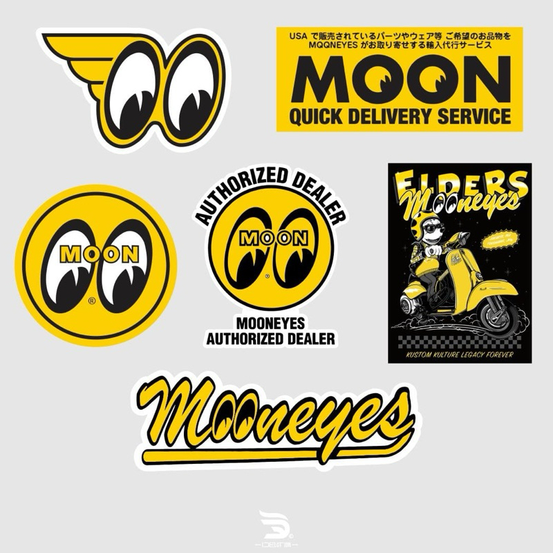 Stiker Moon Eyes Sticker Pack Moon Eyes Stiker Motor Laptop Helm Dekoratif