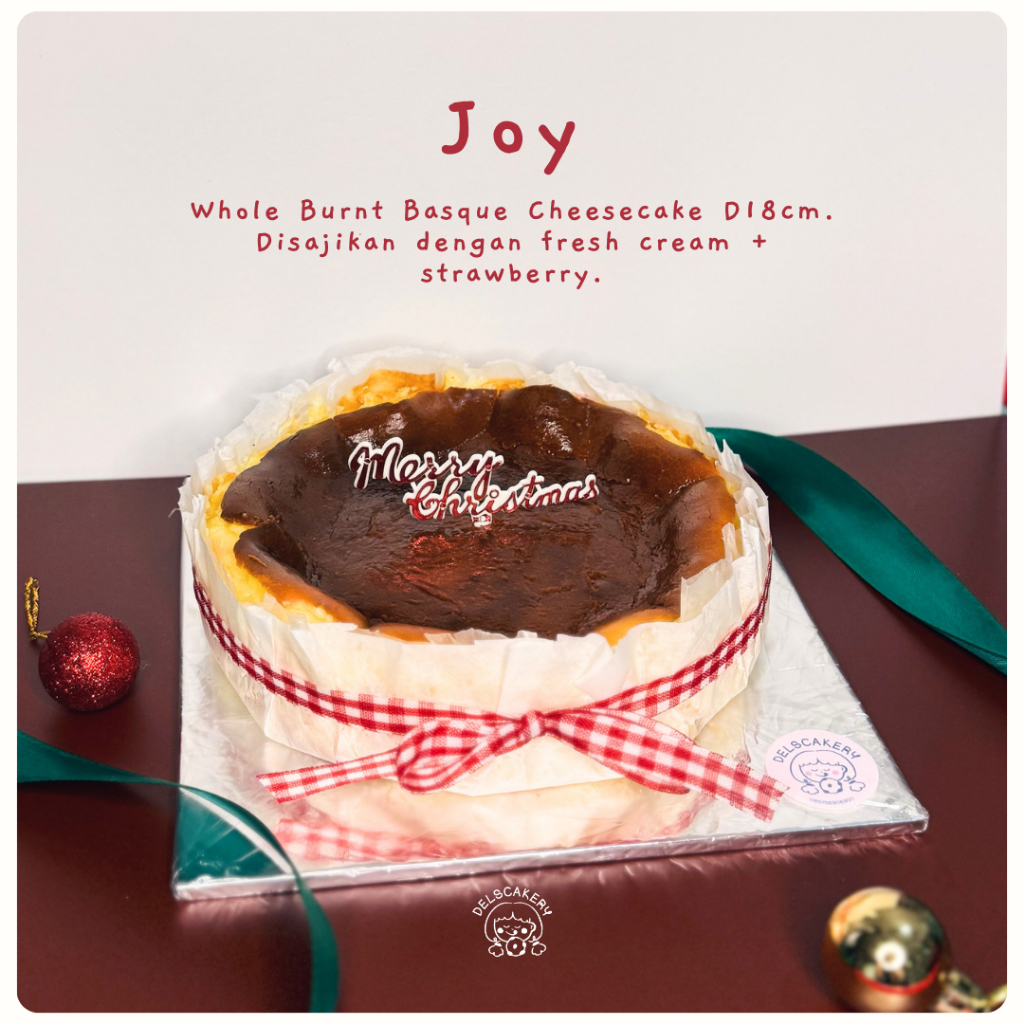 

HAMPERS NATAL 2024 / CHRISTMAS HAMPERS JOY - WHOLE BURNT BASQUE CHEESECAKE