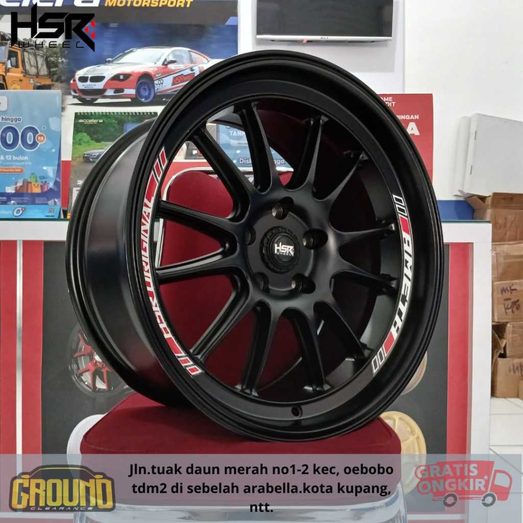 TERBARU VELG MOBIL IMPORT R18 HSR AMETH LEBAR 9 INCI PNP CRV, HARIER, INNOVA, RUSH - PELEK TERMURAH 