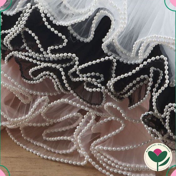 

Langsung Kirim 1 rol 32 meter Pearl tulle cellophane kain mutiara bungkus buket bunga flower wrapping bouquet MK1781