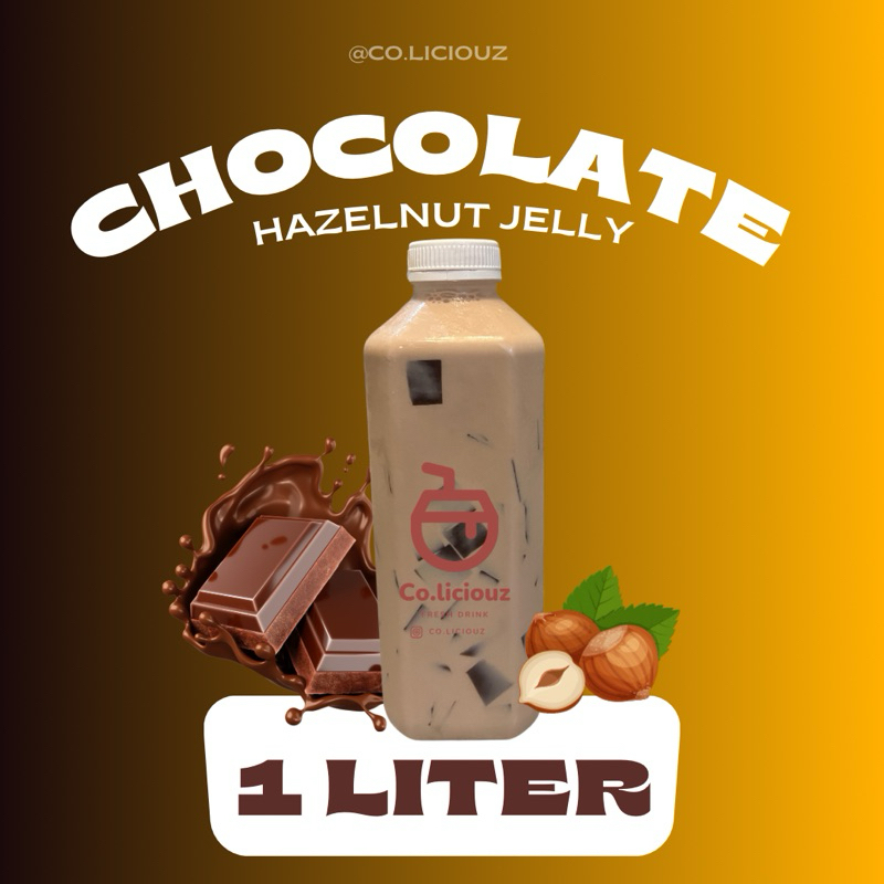 

Chocolate Hazelnut Jelly Drink 1 Liter Homemade Fresh Minuman Vegetarian