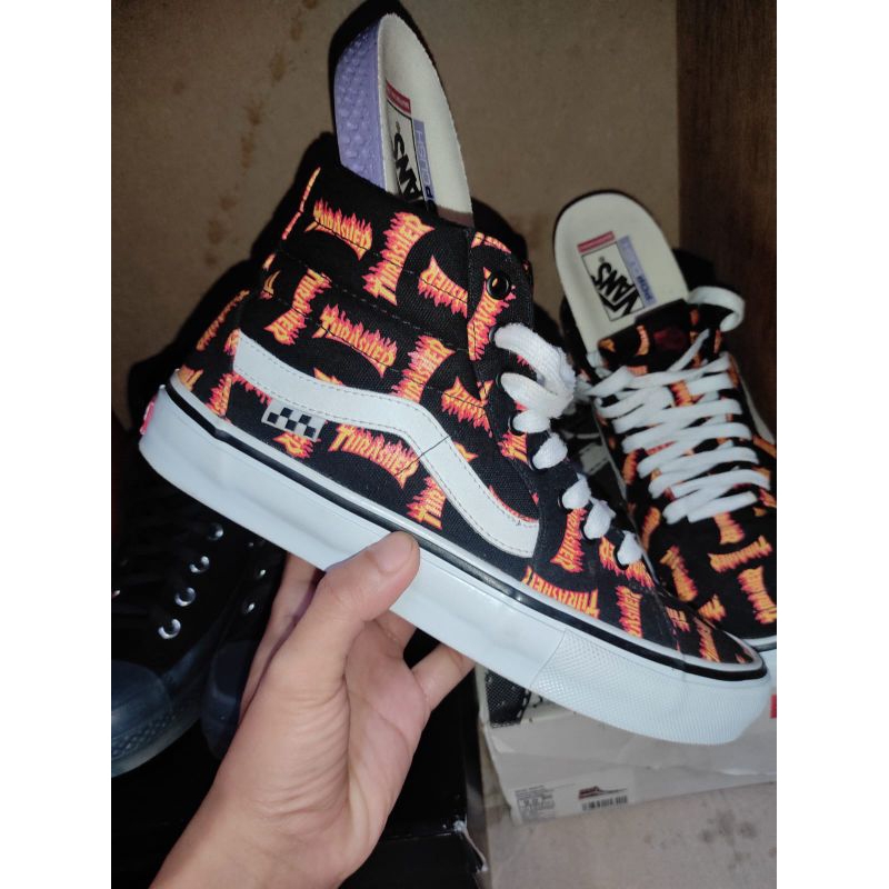 vans sk8 pro skate x thrasher