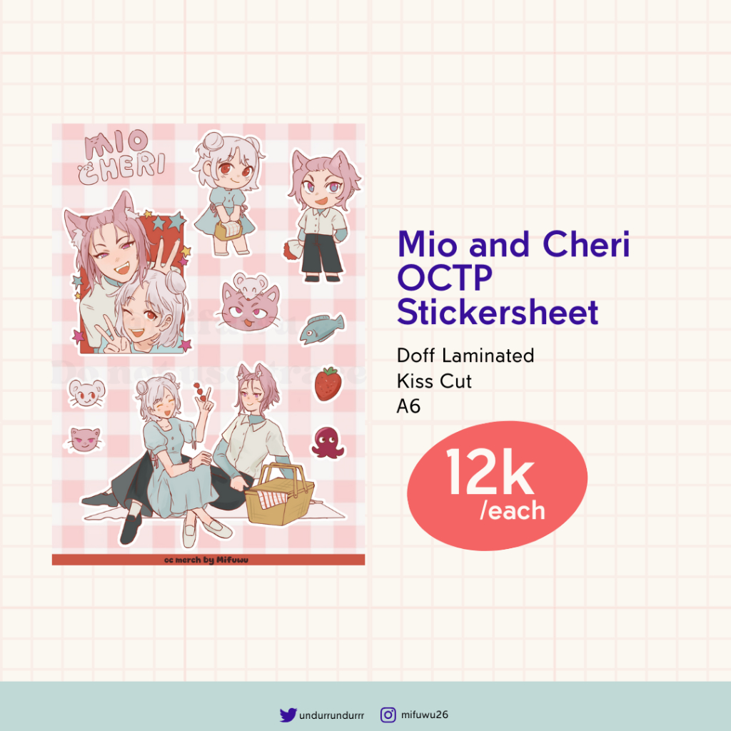 

Original Yuri OCTP Stickersheet Mio and Cheri