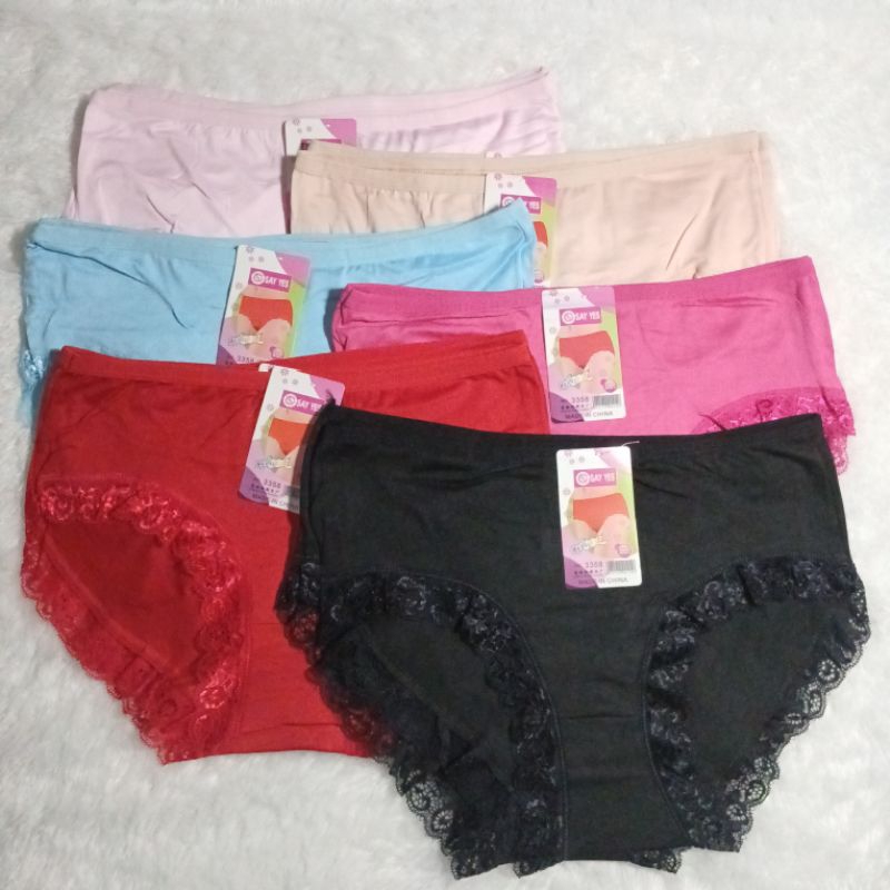 SAY YES Cd Wanita Dewasa Celana Dalam Wanita Dewasa Motif Renda (isi 3pcs)