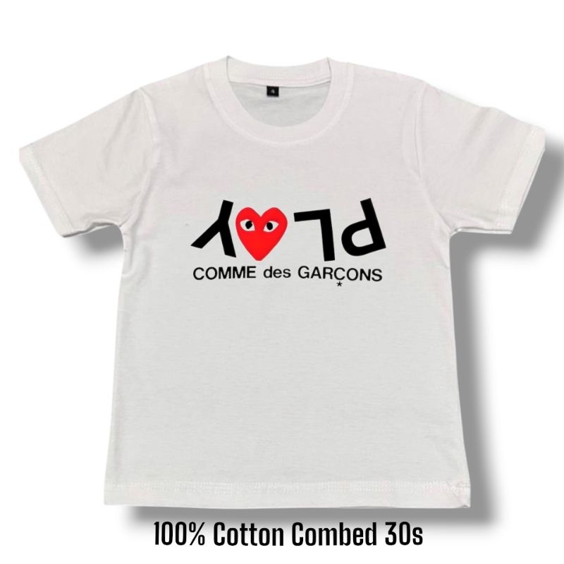Kaos anak motif CDG play bahan katun 30s cowok cewek