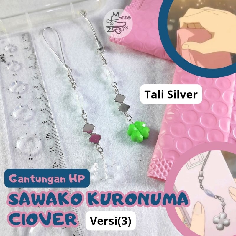 [Clover Versi 3] Sawako Phone Charm Anime Kimi no Todoke/ Gantungan HP Sawako Kimi ni Todoke Anime/ 