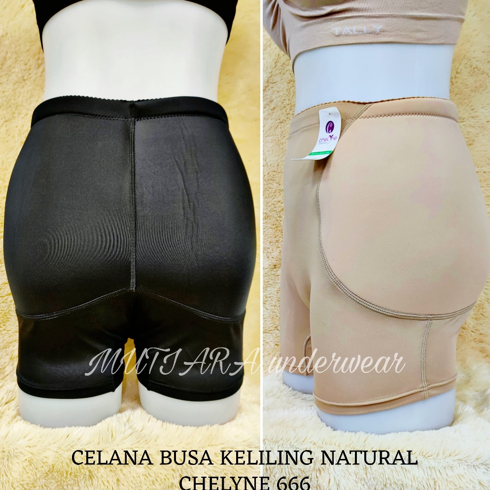 KODE L6Q Celana Busa Keliling CHELYNE 666 Busa Pinggul Sampai Bokong Busa Natural Ukuran L4XL Pantat