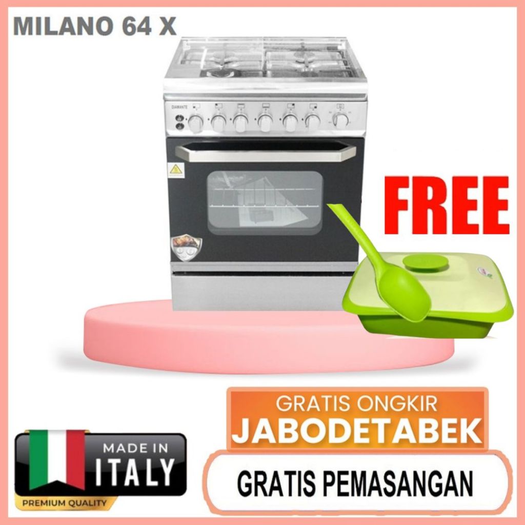 FREESTANDING COOKER DIAMANTE MILANO 64X / LG Kompor Standing Garansi Resmi