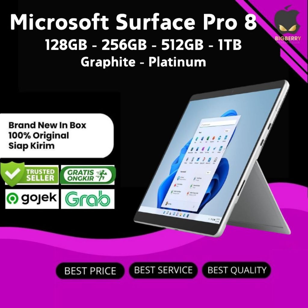 Microsoft Surface Pro 8 Gen 11 i5 i7 8GB 16GB 128GB 256GB 512GB Intel IPAD