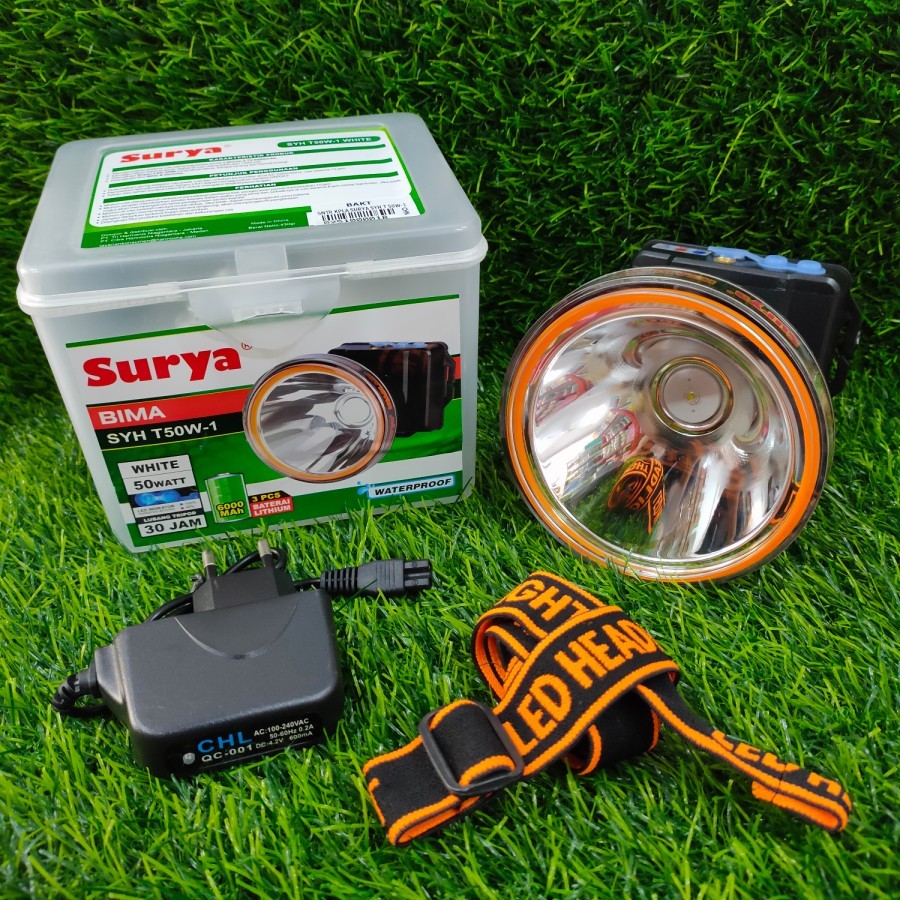Senter Kepala 50Watt Surya BIMA Headlamp Waterproof SYH T50W-1