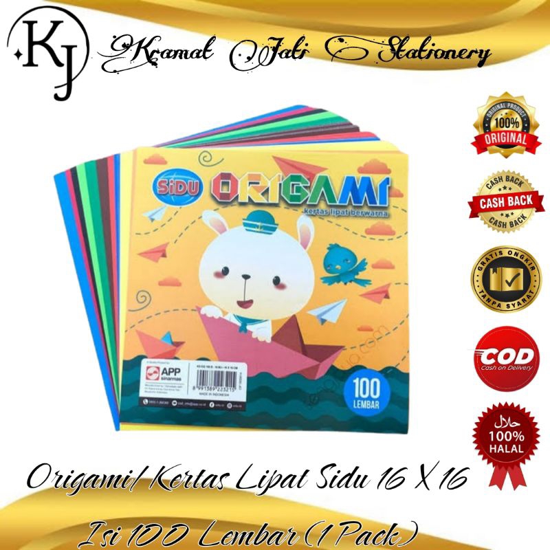 

Origami/Kertas Lipat Sidu 16 X 16 Isi 100 Lembar (1 Pack)