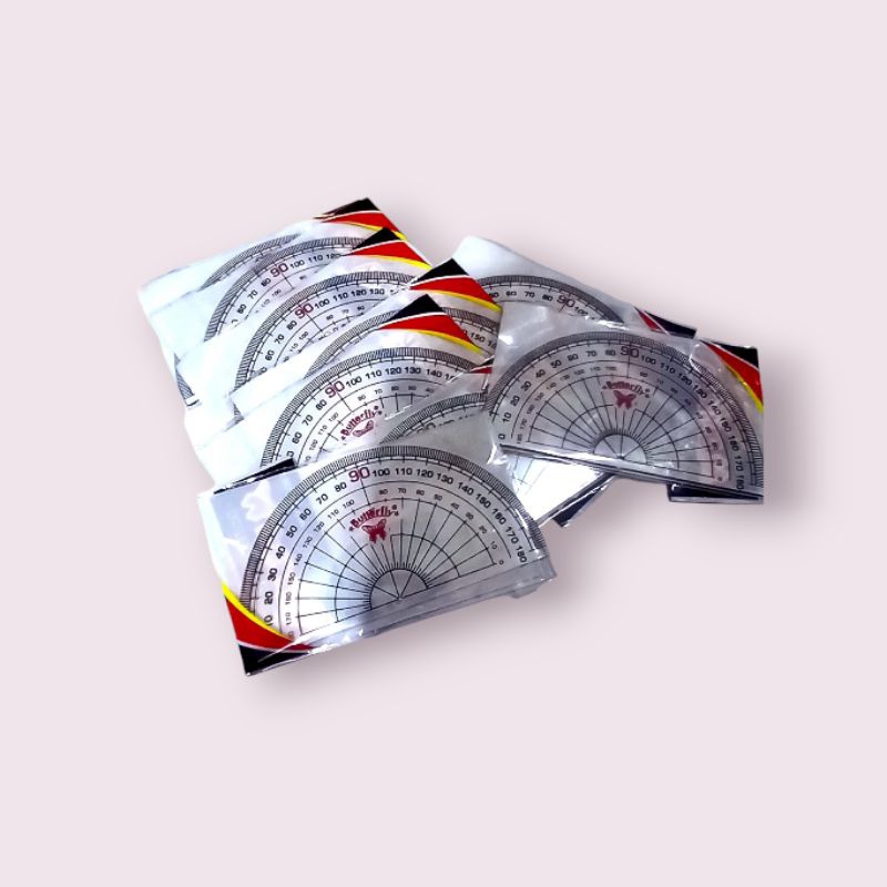 

penggaris busur tbal(Butterfly)180°/12cm