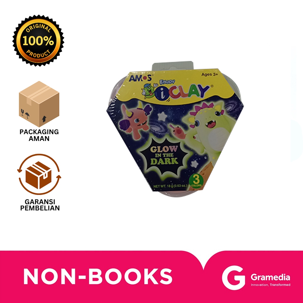

Gramedia Bali - Amos I.Clay 18G/3C Glow in the Dark IC 18P3-GD