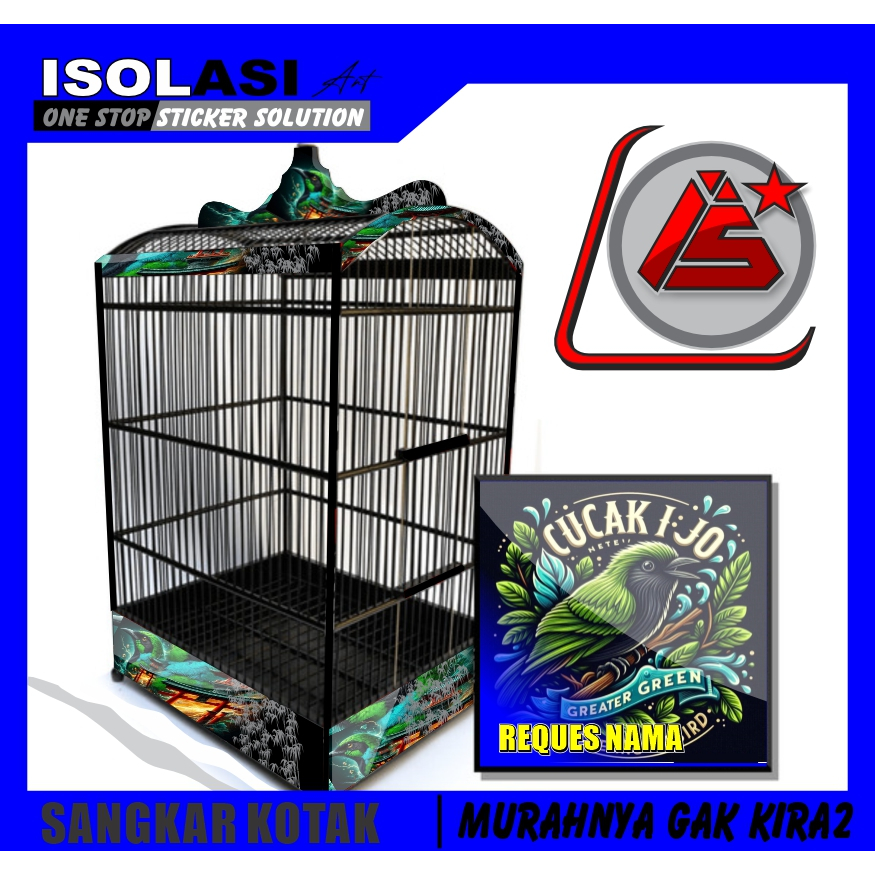 decal sticker sangkar kotak 40x40.40x43.kosan.bnr