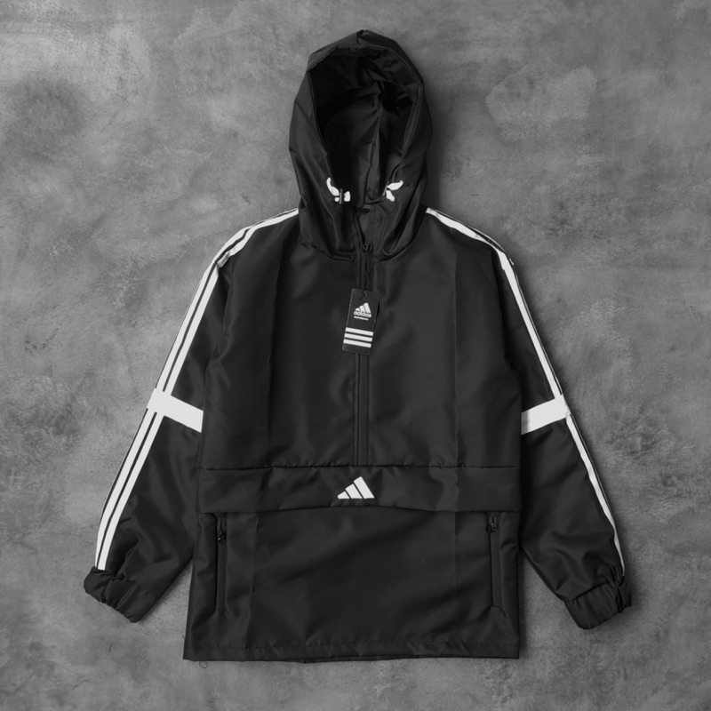 JAKET ADIDAS PARASUT VARIAN CAGOULE CASUAL ULTRAS OUTDOOR FIT UNISEX FULLTAG PREMIUM
