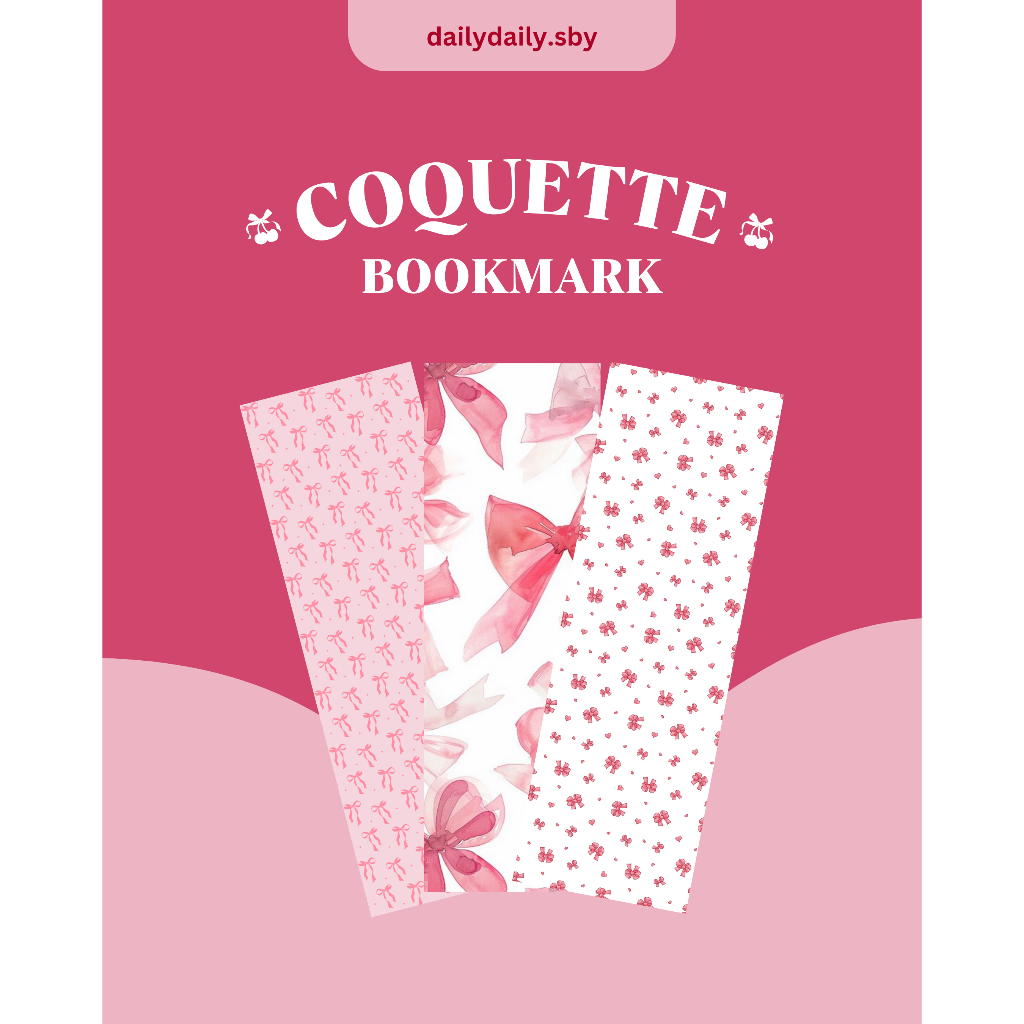 

[3 pcs] Coquette Bookmark Set Pembatas Buku