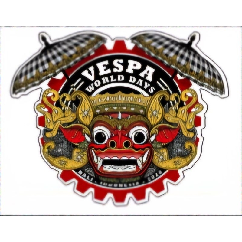 Patch Stiker Magnet Vespa World Day Bali Indonesia VWD