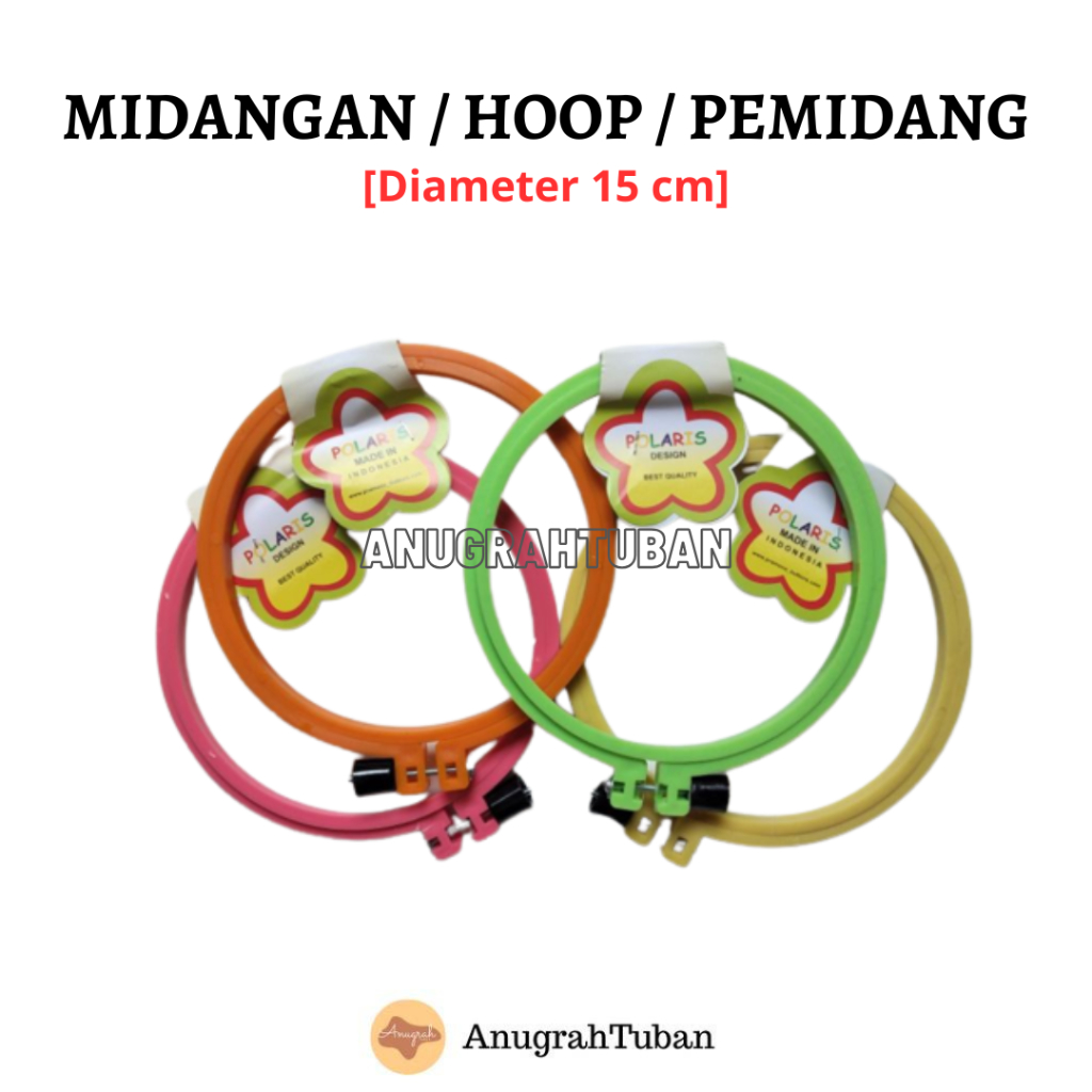 [15 CM] Midangan Plastik / Hoop / Pemidang / Widangan / Embroidery hoop / Alat Sulam