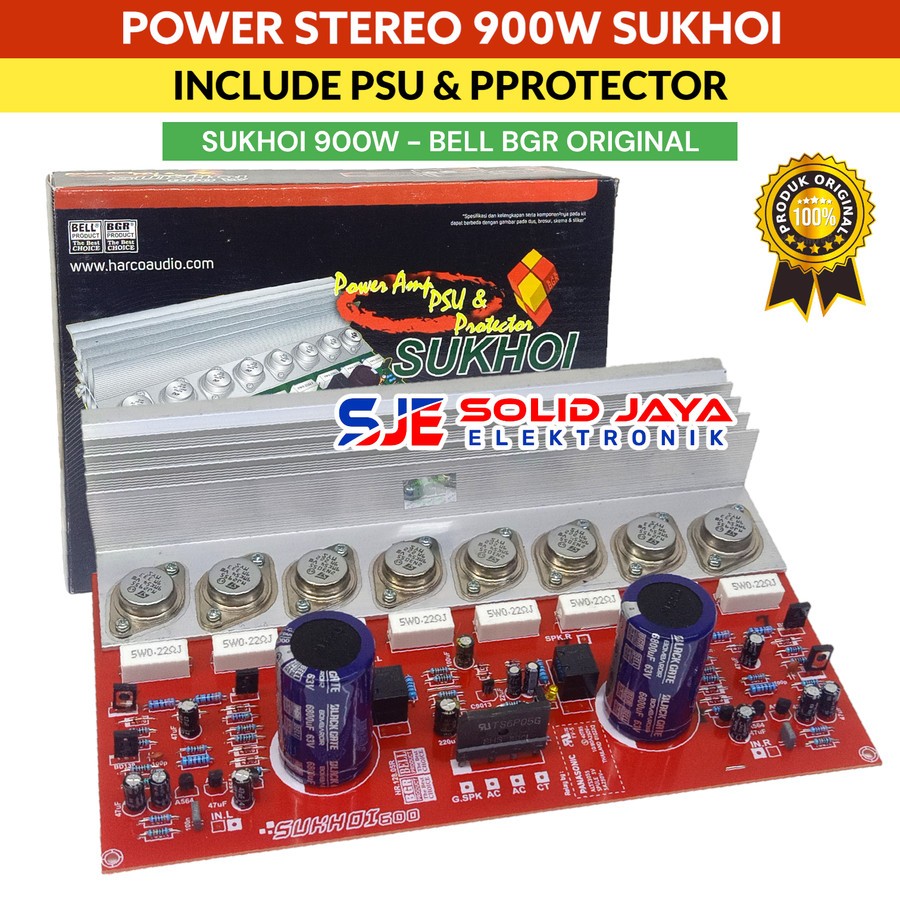 KIT POWER SUKHOI 900W AMPLIFIER STEREO PLUS PSU BELL BGR TR JENGKOL KIT AMPLIFIER 900 WATT STEREO