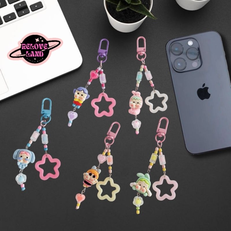 bag charm cry baby | ganci cry baby | strap phone cry baby | gabtungan tas cry baby