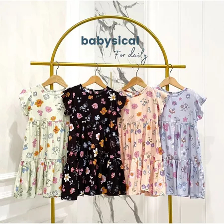 MONALISA 0-6 Tahun monalisa Dress In Bloom - Dress Baju Anak Perempuan Cantik Dress Balita Anak