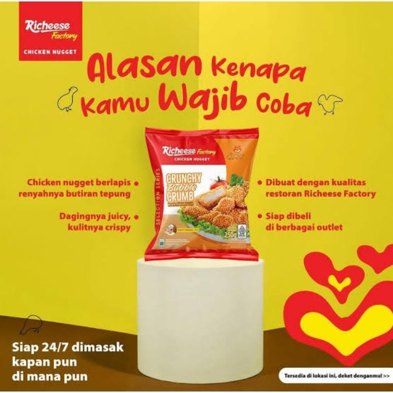 

nuget richeese bubble crumb 250gram