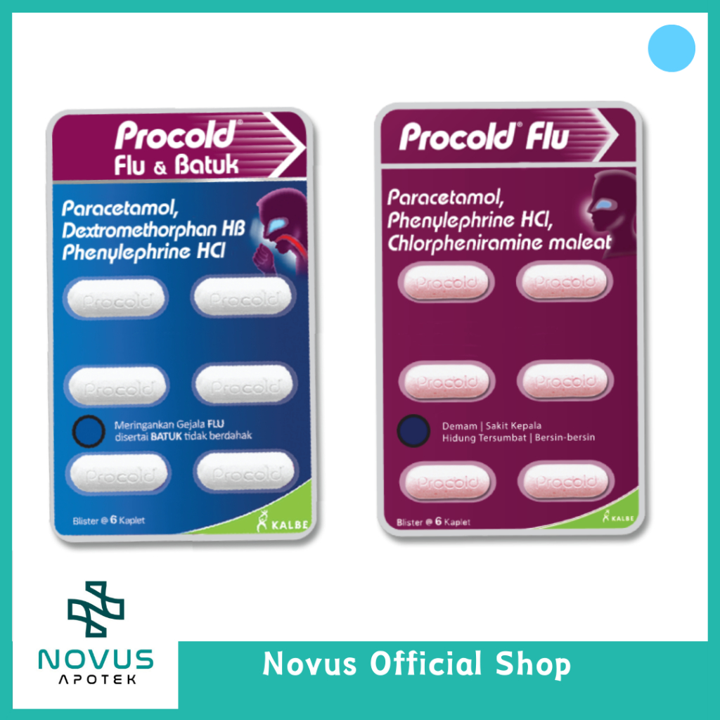 PROCOLD Flu dan Flu Batuk tablet per blister - atasi demam batuk dan flu