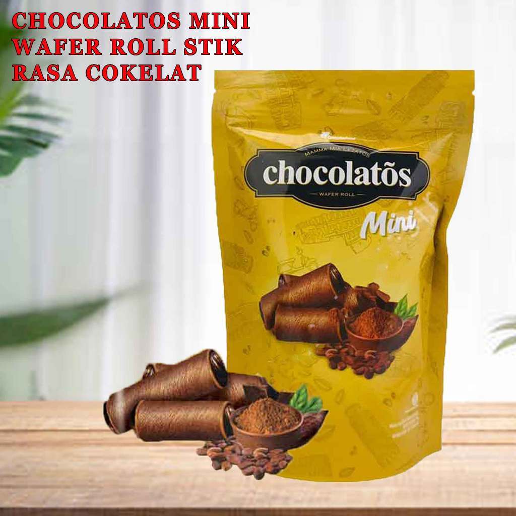 

Chocolatos Mini Kemasan 70 gr - Wafer Roll - Coklat dan Keju - Wafer Coklat Renyah