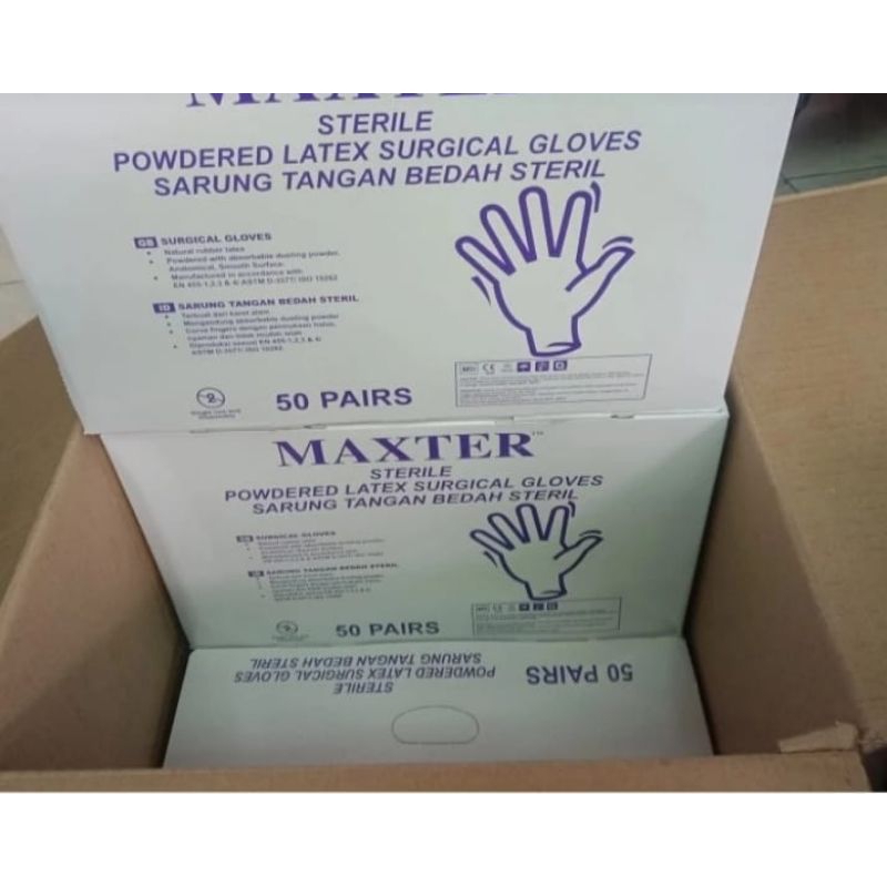 sarung tangan steril maxter/handscoon steril maxter