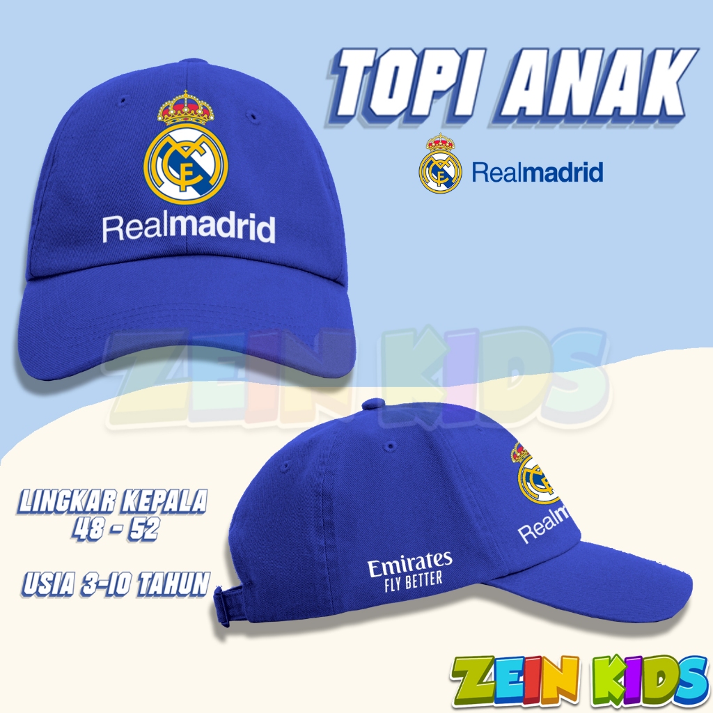 Topi Real Madrid Anak / Topi Bola Anak Real Madrid