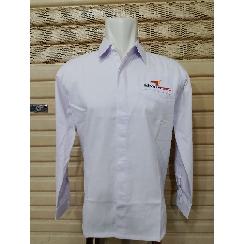 Baju Telkom Property Kemeja Telkom Putih Panjang