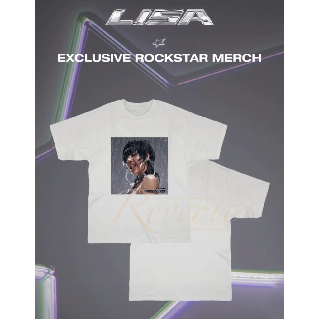 KAOS MERCH LA LISA ROCKSTAR ALBUM COVER BAJU TSHIRT FAN MEETING LALISA LILIES JKT HK BKK KPOP IDOL O