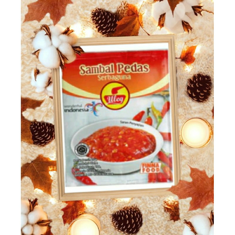 

sambal pedas serbaguna uleg dari finna enak dan nikmat pedasnya terasa