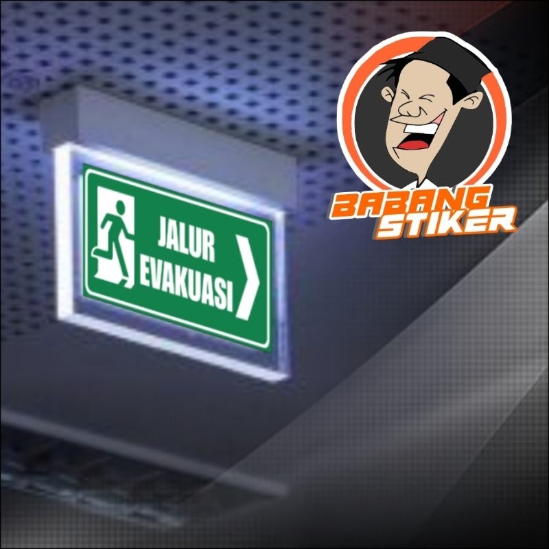 

stiker jalur evakuasi waterproof