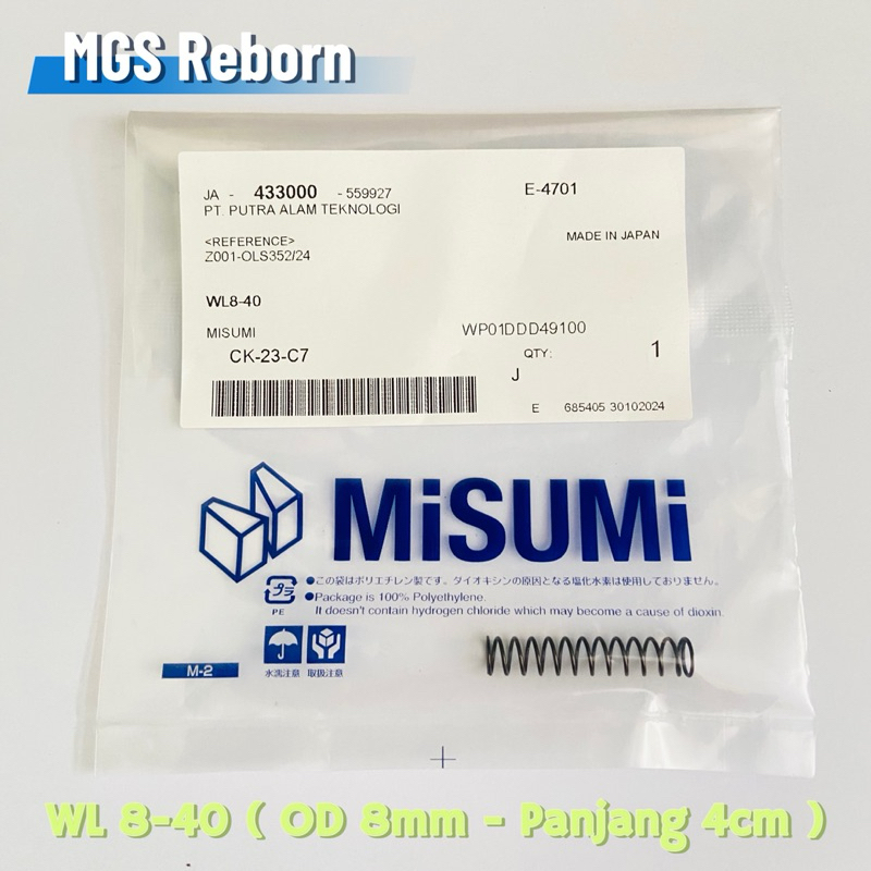 Per misumi bulat WL 8-40 Od 8mm - Panjang 4cm Per valve misumi original