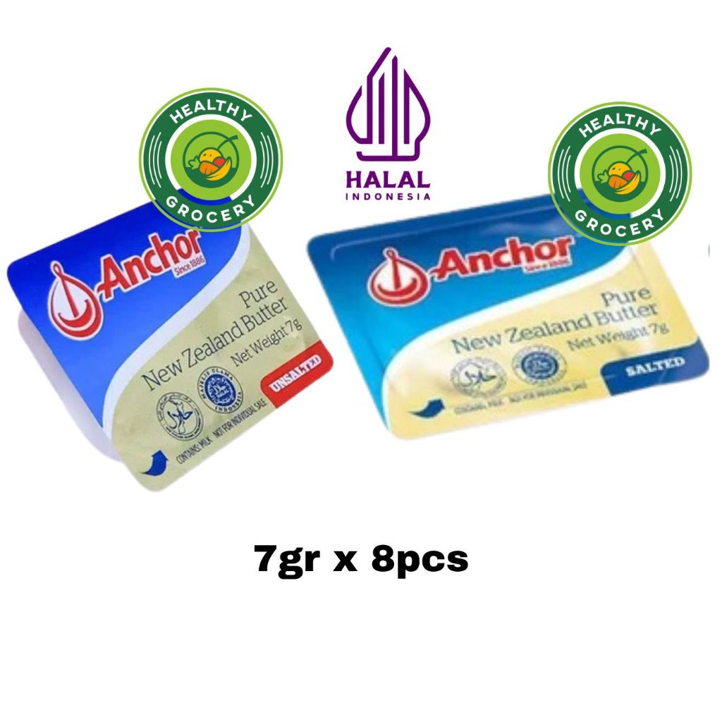 

Anchor Salted / Unsalted Butter 7gr (harga untuk 8 pcs)