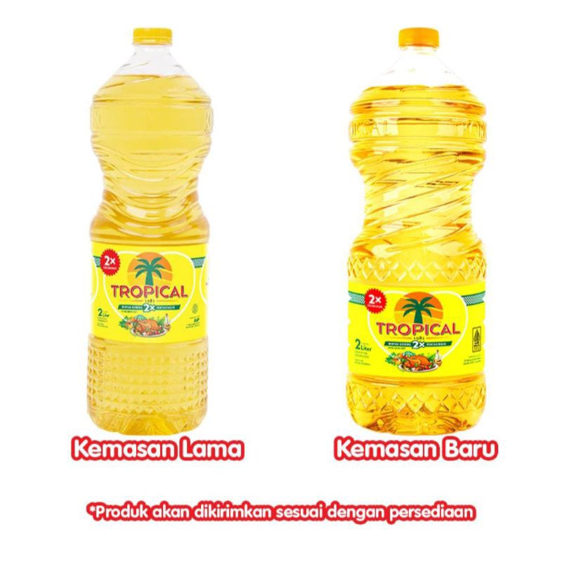 

[ 2 Liter ] Minyak Goreng Tropical Kemasan Botol 2000 ml