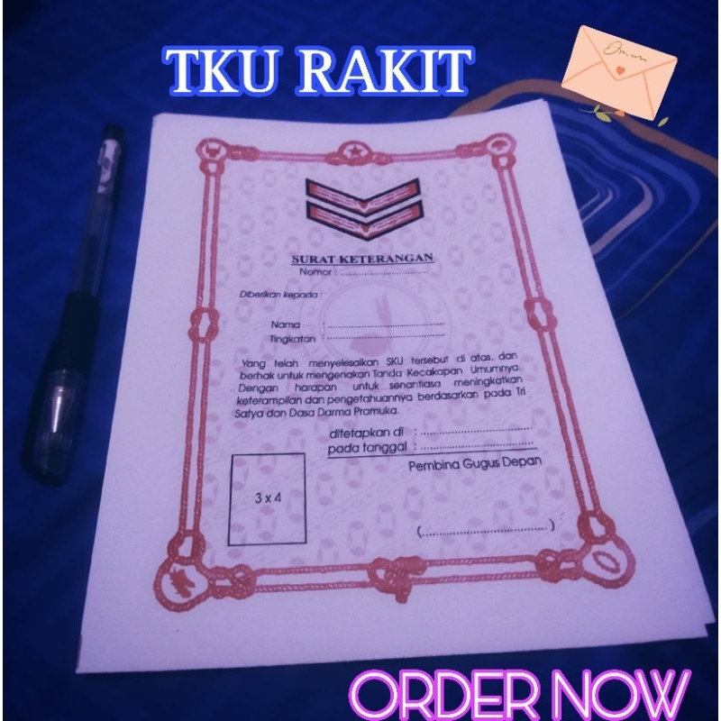 

Certifikat Rakit/Piagam Pramuka Rakit
