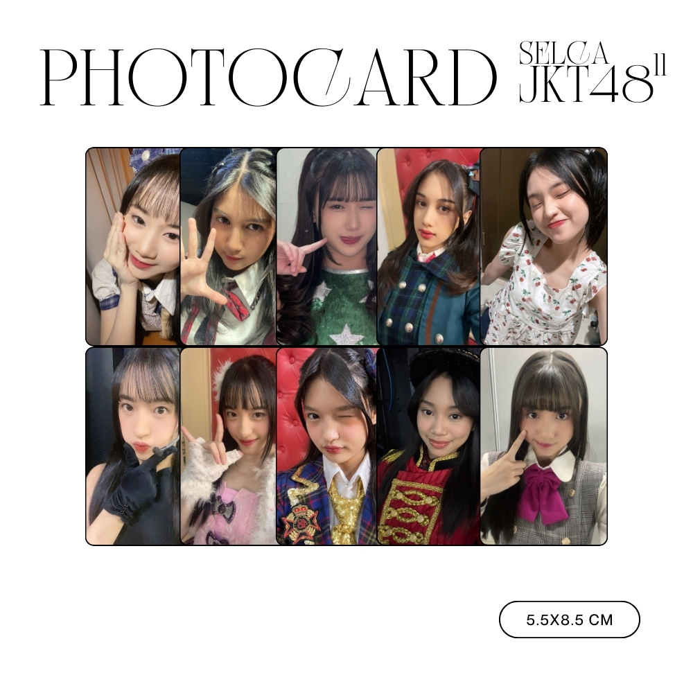 PHOTOCARD JKT48 SELCA (ISI 5 PCS + LAMINASI 2 SISI) TANDA TANGAN TTD KPOP CARDS IDOL KOREA PREMIUM M