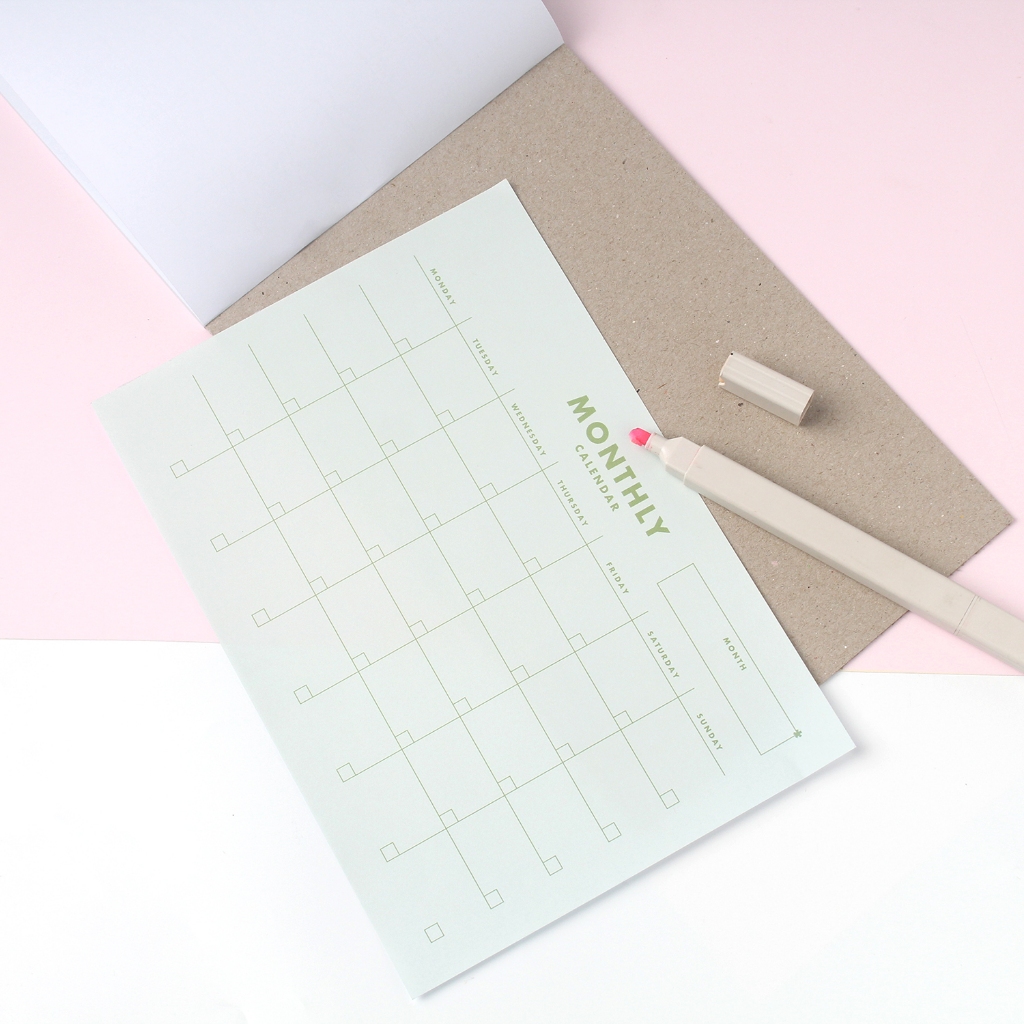 

Bukuqu Notes Board Monthly Calendar - Agenda harian - memopad harian - Notepad