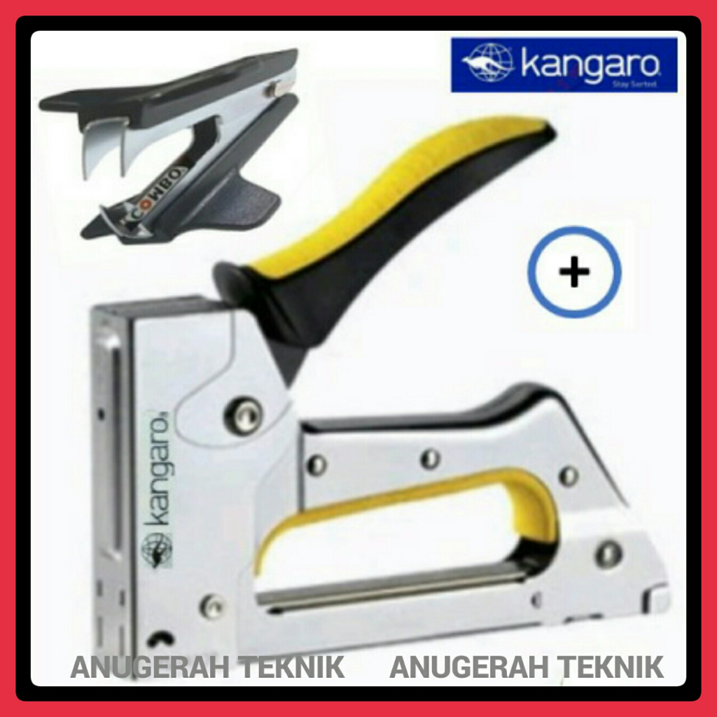 

Stapler Tembak Kangaro TS-610 Pakai isi staples 13/6 ; 13/8 ; 13/10 ; Dengan alat Pembuka / Pelepas / Pencabut Steples