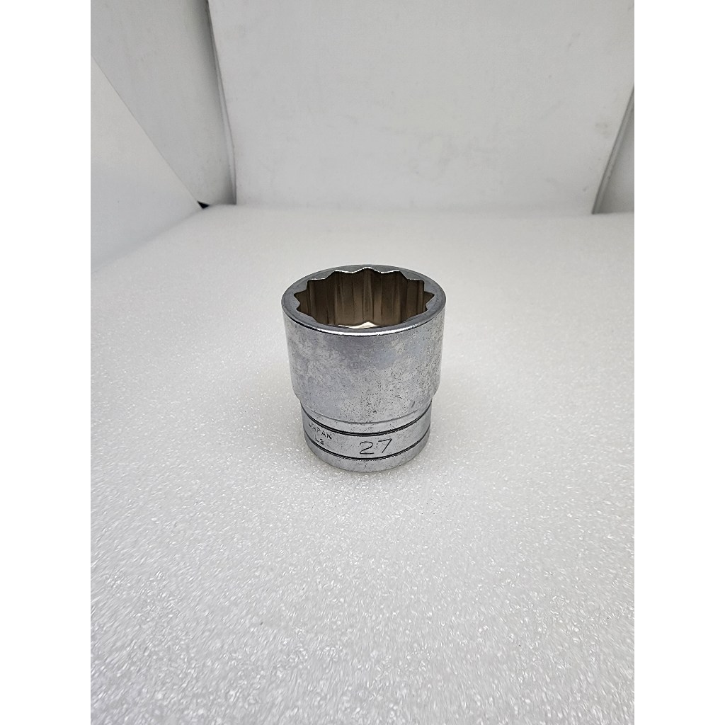KTC 1/2" dr. Hand Socket 27mm B4-27W  Kunci Socket 27mm 12pt