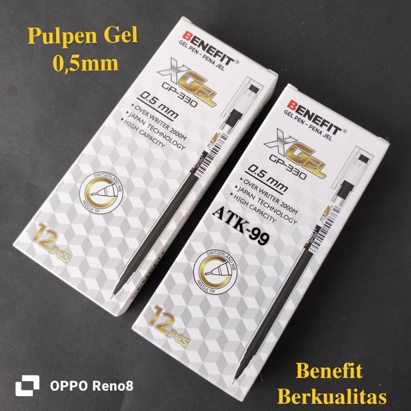 

1 Pak Pulpen X Gel Gp-330 Benefit 0,5mm Isi 12 Pcs